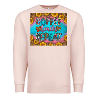 Pale Pink coffee teach repeat Premium Sweatshirt - HRA Design Shop