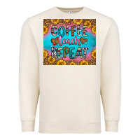 Sandshell coffee teach repeat Premium Sweatshirt - HRA Design Shop