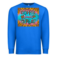 True Royal coffee teach repeat Premium Sweatshirt - HRA Design Shop