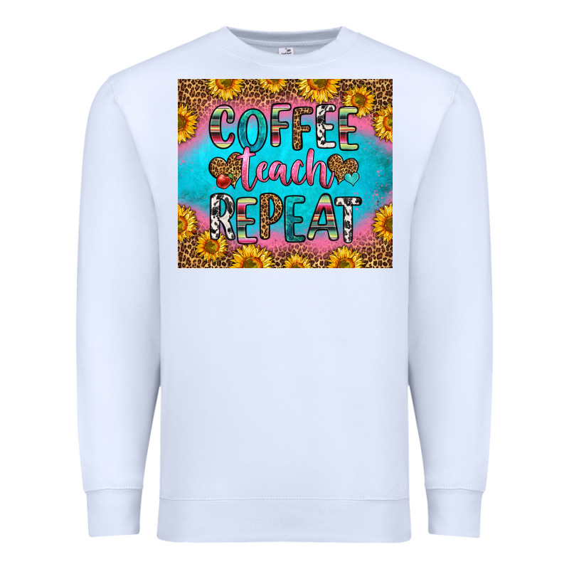 Coffee Teach Repeat Premium Sweatshirt by HRA Design Shop | Teevron