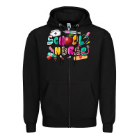 Black school nurse Zipper Hoodie - Zillion Design Studio