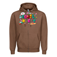 Chestnut school nurse Zipper Hoodie - Zillion Design Studio