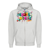 Dove Grey school nurse Zipper Hoodie - Zillion Design Studio