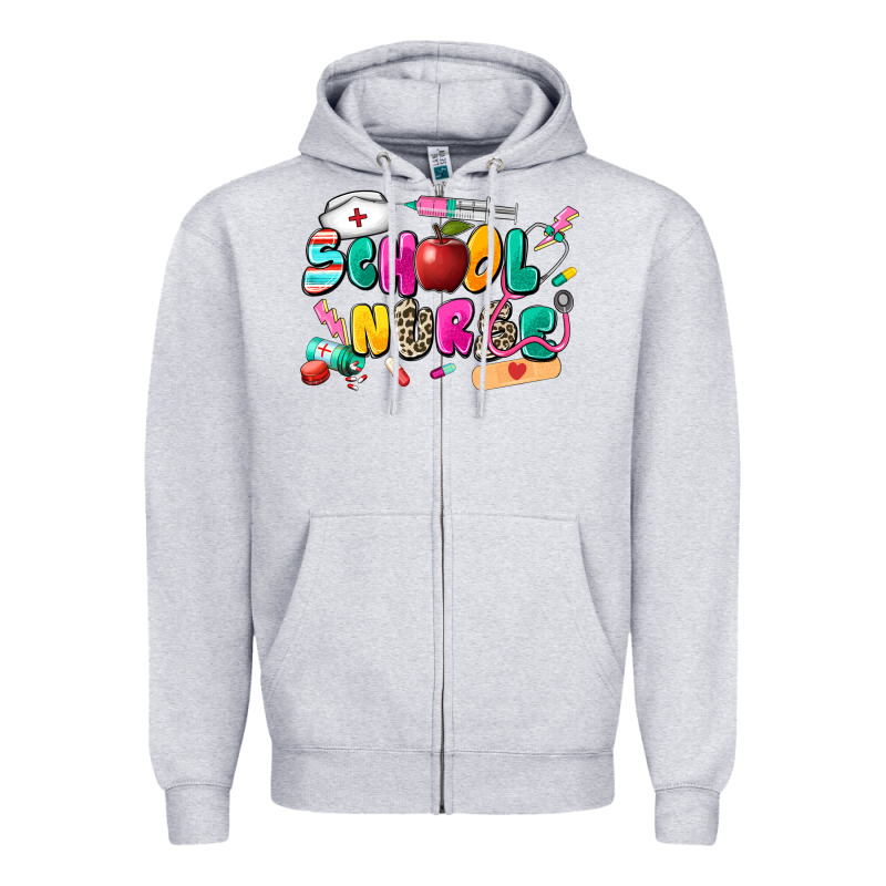 School Nurse Zipper Hoodie by Zillion Design Studio | Teevron