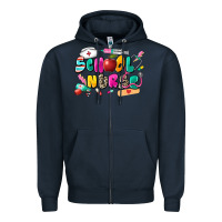 Navy school nurse Zipper Hoodie - Zillion Design Studio