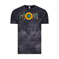 Cloud Black sunflower mom Vintage Tee - Artiststas