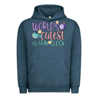 Pigment Midnight Navy world's cutest alarm clock Urban Hoodie - MaliasSmallBusiness