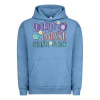 Pigment Pebble Blue world's cutest alarm clock Urban Hoodie - MaliasSmallBusiness