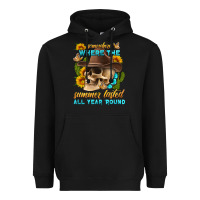Black somewhere where the summer lasted all year 'round Heavyweight Hoodie - HRA Design Shop