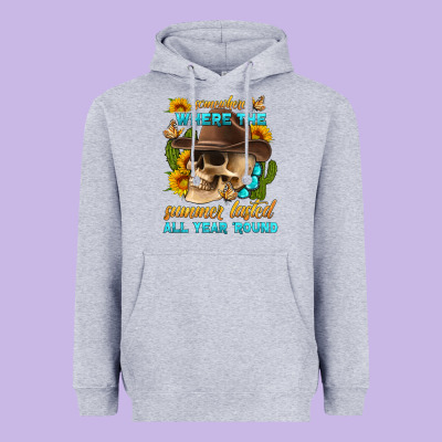 Somewhere Where The Summer Lasted All Year 'round Heavyweight Hoodie Designed By Hra Design Shop