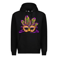 Black mardi gras carnival mask Premium Hoodie - Jasminsmagicworld