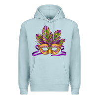 Blue Mist mardi gras carnival mask Premium Hoodie - Jasminsmagicworld