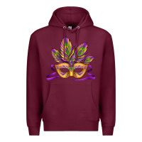 Burgundy mardi gras carnival mask Premium Hoodie - Jasminsmagicworld