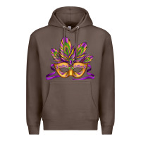 Coffee mardi gras carnival mask Premium Hoodie - Jasminsmagicworld