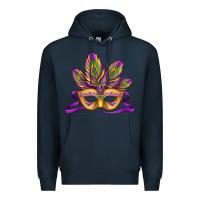 Navy mardi gras carnival mask Premium Hoodie - Jasminsmagicworld