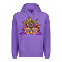 Purple mardi gras carnival mask Premium Hoodie - Jasminsmagicworld