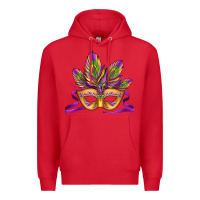 Red mardi gras carnival mask Premium Hoodie - Jasminsmagicworld