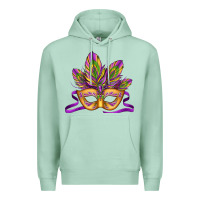 Seafoam mardi gras carnival mask Premium Hoodie - Jasminsmagicworld