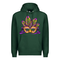 Sports Green mardi gras carnival mask Premium Hoodie - Jasminsmagicworld