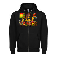 Black black social worker Zipper Hoodie - texasbilliewilder