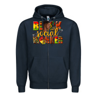 Navy black social worker Zipper Hoodie - texasbilliewilder
