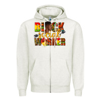 Oatmeal Heather black social worker Zipper Hoodie - texasbilliewilder