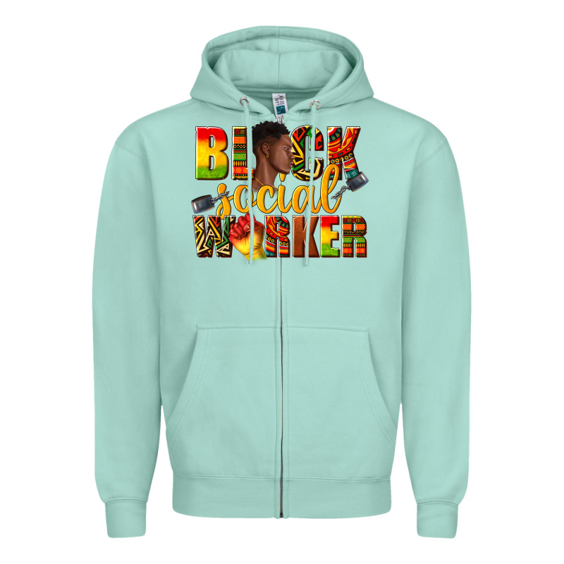 Black Social Worker Zipper Hoodie by texasbilliewilder | Teevron