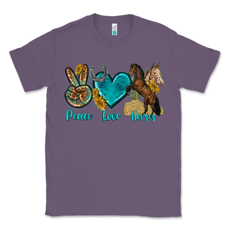 Peace Love Horses Tbw Classic Tee by texasbilliewilder | Teevron