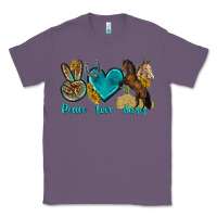 Lavender peace love horses tbw Classic Tee - texasbilliewilder