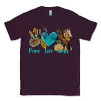 Plum peace love horses tbw Classic Tee - texasbilliewilder