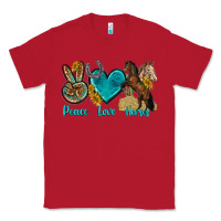 Red peace love horses tbw Classic Tee - texasbilliewilder