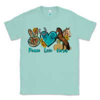 Seafoam peace love horses tbw Classic Tee - texasbilliewilder