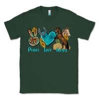 Sports Green peace love horses tbw Classic Tee - texasbilliewilder