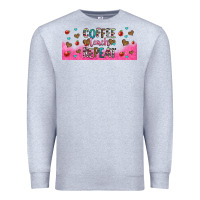 Heather Grey coffee teach repeat teacher libbey glass Premium Sweatshirt - HRA Design Shop