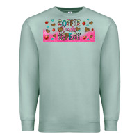Seafoam coffee teach repeat teacher libbey glass Premium Sweatshirt - HRA Design Shop
