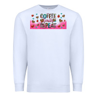 White coffee teach repeat teacher libbey glass Premium Sweatshirt - HRA Design Shop
