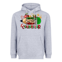 Heather Grey christmas counselor pencil Heavyweight Hoodie - FaDigitalArtStudio