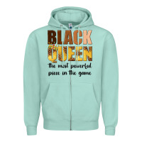 Seafoam black queen the most powerful piece in the game Zipper Hoodie - texasbilliewilder