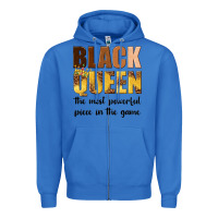 True Royal black queen the most powerful piece in the game Zipper Hoodie - texasbilliewilder