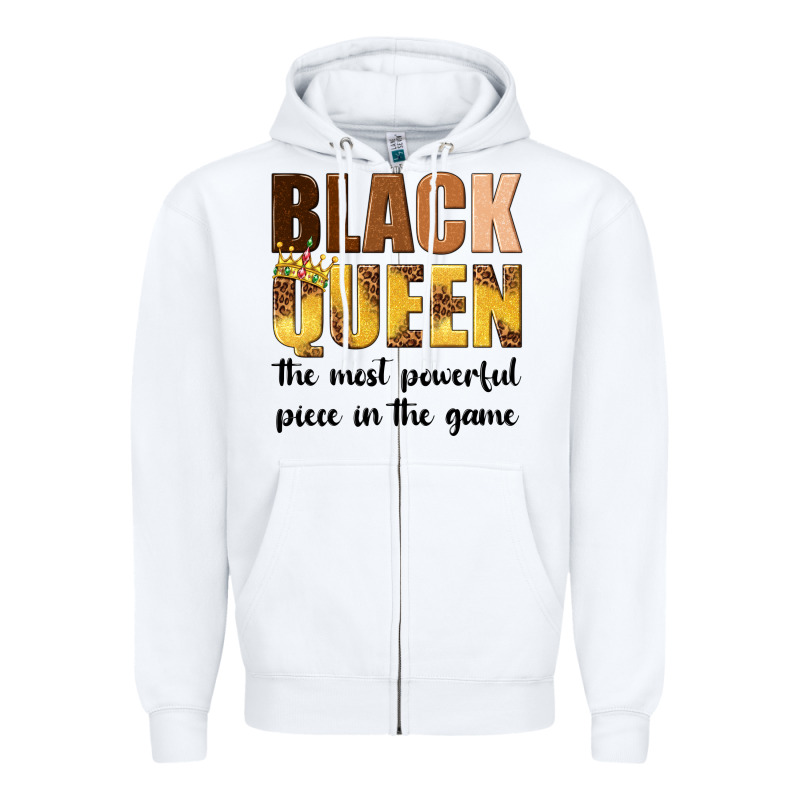 Black Queen The Most Powerful Piece In The Game Zipper Hoodie by texasbilliewilder | Teevron