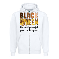 White black queen the most powerful piece in the game Zipper Hoodie - texasbilliewilder