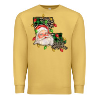 Antique Gold Louisiana map christmas santa Premium Sweatshirt - FaDigitalArtStudio