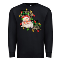 Black Louisiana map christmas santa Premium Sweatshirt - FaDigitalArtStudio