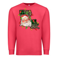Cardinal Louisiana map christmas santa Premium Sweatshirt - FaDigitalArtStudio