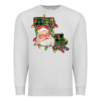 Dove Grey Louisiana map christmas santa Premium Sweatshirt - FaDigitalArtStudio