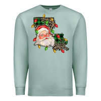 Seafoam Louisiana map christmas santa Premium Sweatshirt - FaDigitalArtStudio