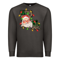 Smoke Louisiana map christmas santa Premium Sweatshirt - FaDigitalArtStudio