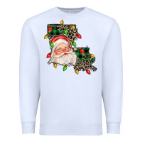 White Louisiana map christmas santa Premium Sweatshirt - FaDigitalArtStudio