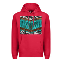 Cardinal western cowhide leopard turquoise fringed Premium Hoodie - BarkalooDesign