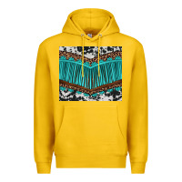 Lemon western cowhide leopard turquoise fringed Premium Hoodie - BarkalooDesign